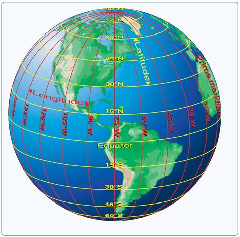 World Map with Latitude and Longitude Lines